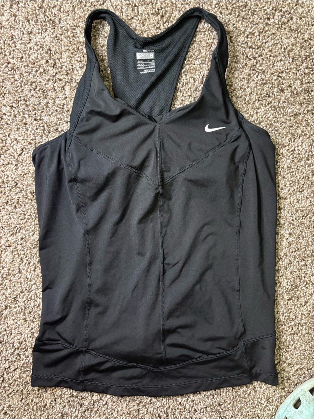 Nike Black Racerback Athletic Tank Top - Picture 1 of 2